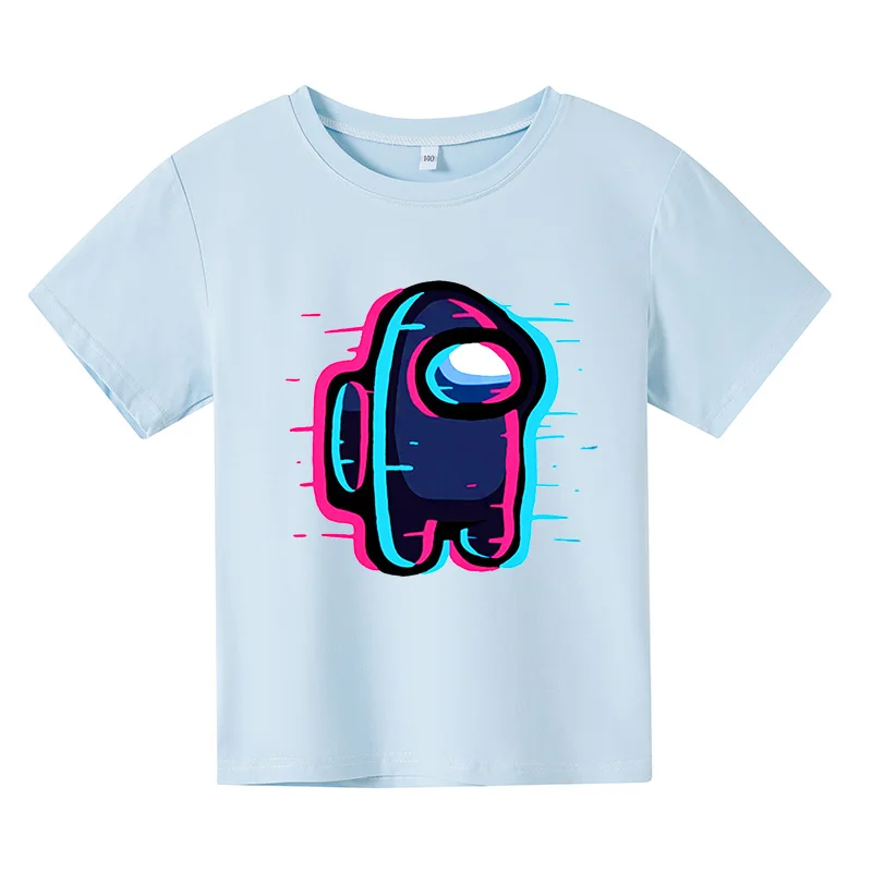 

Boys Amongus T Shirt Cartoon Baby Boy Girls Children Cotton Tshirt Summer Clothing New Game Amongus Print Tops Toddler Clothes
