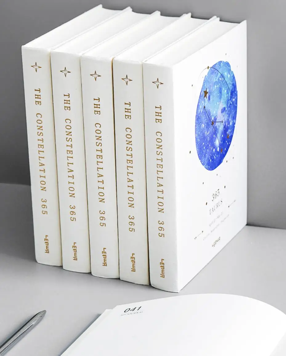 Жесткий ежемесячный планировщик с созвездиями 365 ежедневник большого размера