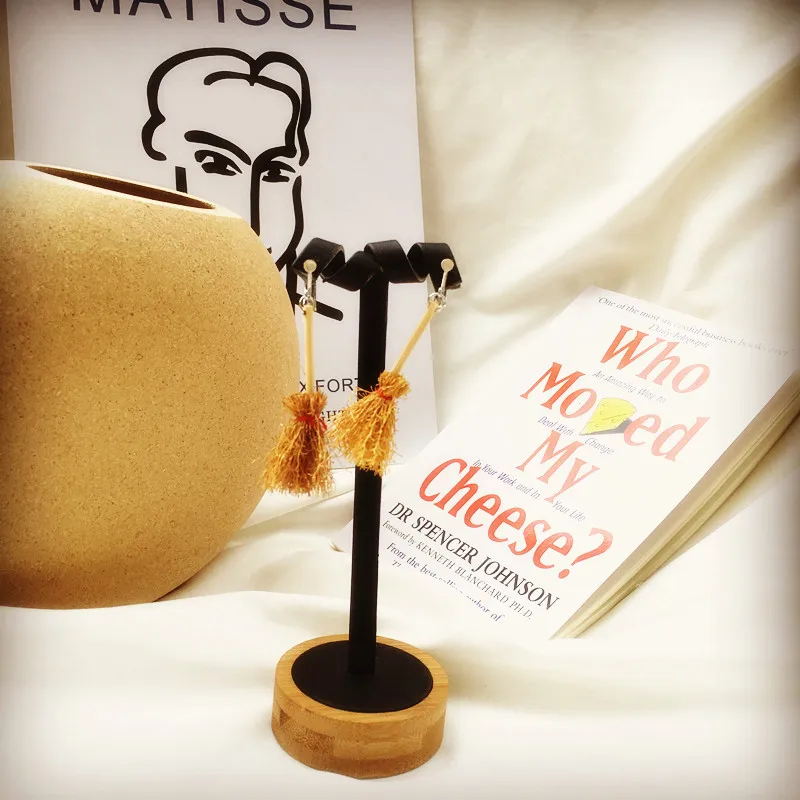 Ведьма веник волшебницы серьги Модные Стиль Феи для фокусов гвоздики женщин