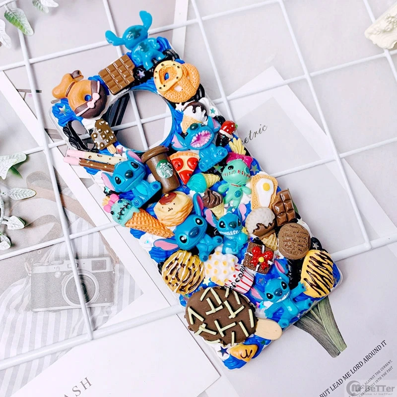 DIY case for iPhone 11 pro 3D Animal phone cover ip XS MAX XR handmade blue creamy shell X/XS 7/8 plus 6/6s+ chocolate girl gift | Мобильные