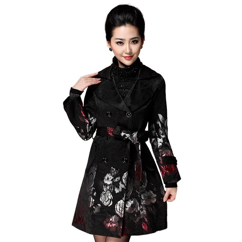 Весенний модный тренч для женщин розовое жаккардовое пальто женская ветровка