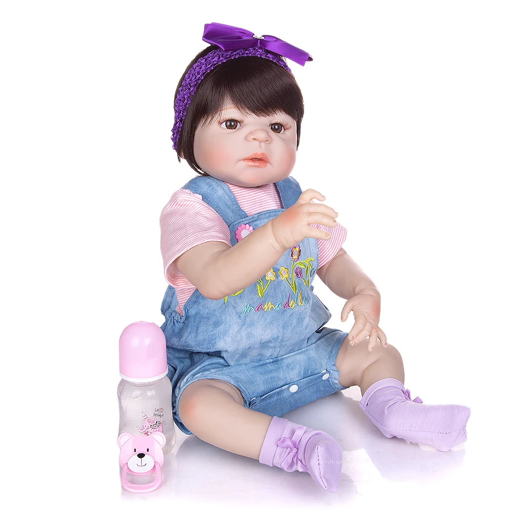 KEIUMI 23 Baby Reborn Silicone Babies Doll Full Vinyl Body Handmade Realistic Newborn For Girl Festival Gifts Playmate ToyS | Игрушки и