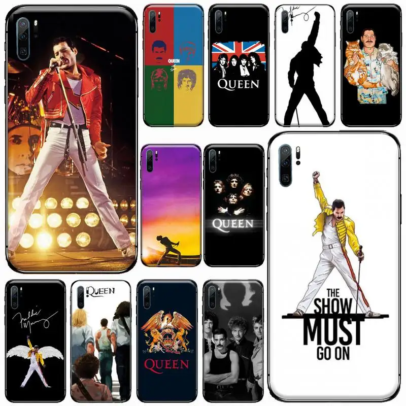 

Rock singer Freddie Mercury Queen Phone Cases For Huawei honor Mate P 9 10 20 30 40 Pro 10i 7 8 a x Lite nova 5t Soft silicone