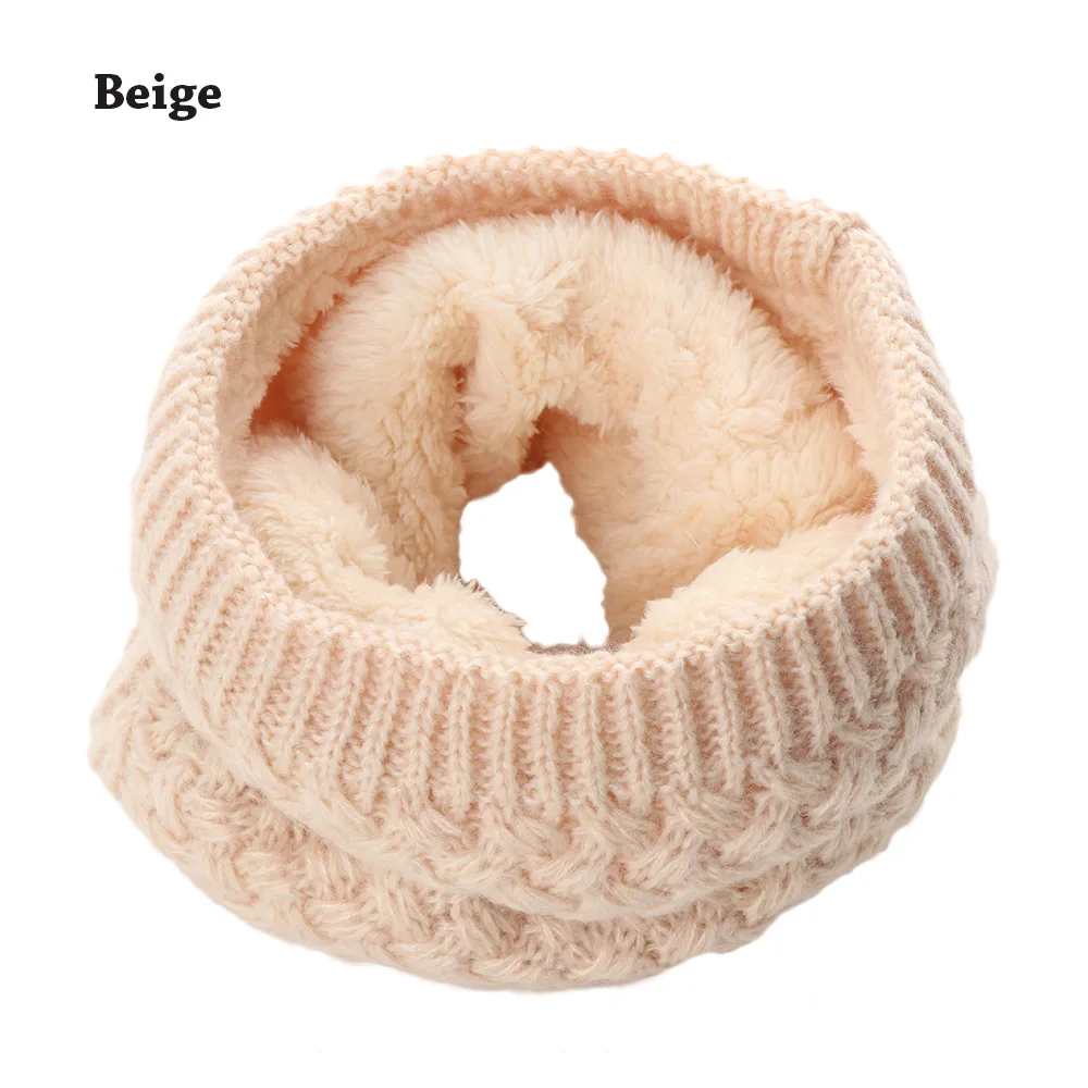 New Beige Модные зимние шарфы для женщин, шарфы с кольцом, шейный платок, толстые теплые аксессуары для шеи, детский шарф с воротником - Цвет: New Beige