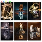 Алмазная вышивка кошка с наличным узором 