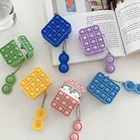 Антистрессовый симпатичный силиконовый чехол для наушников Apple Airpods Pro противоударные игрушки пузырьковый чехол для AirPods 21