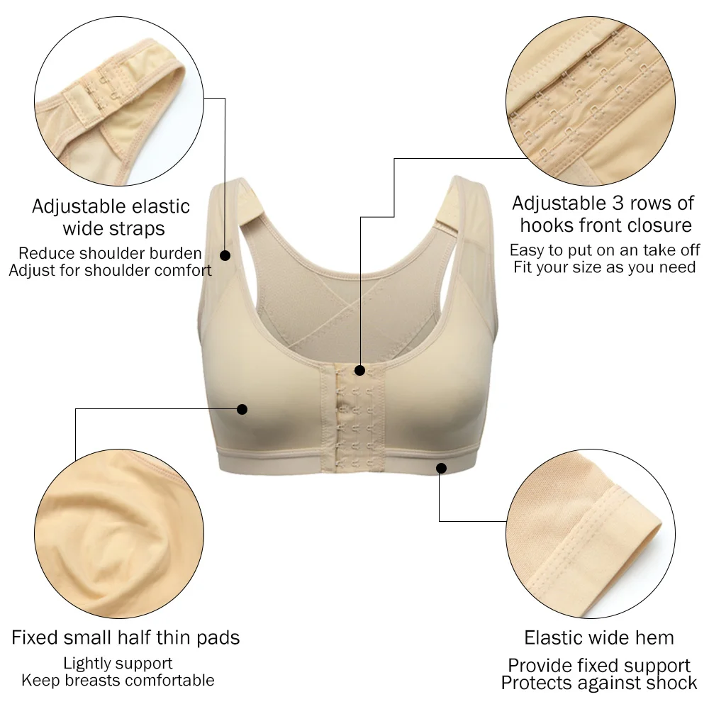 Женский спортивный бюстгальтер KIWI RATA для йоги ударопрочный с перекрестной