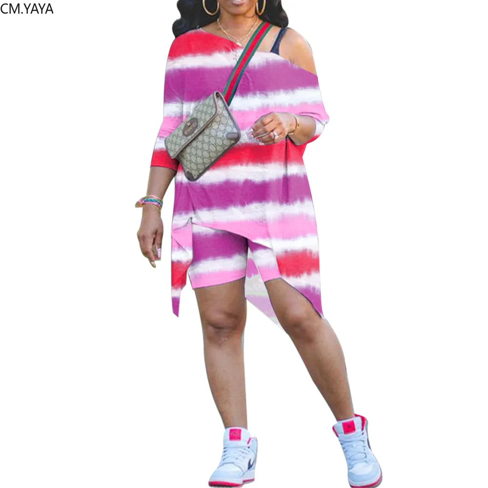 Женский спортивный костюм CM.YAYA комплект из двух предметов Топ с длинным рукавом и