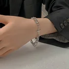 18 см женский браслет со звездой и крестом корейские браслеты BTS одинаковые женские браслеты с кисточками Модные Винтажные браслеты из нержавеющей стали ювелирные изделия