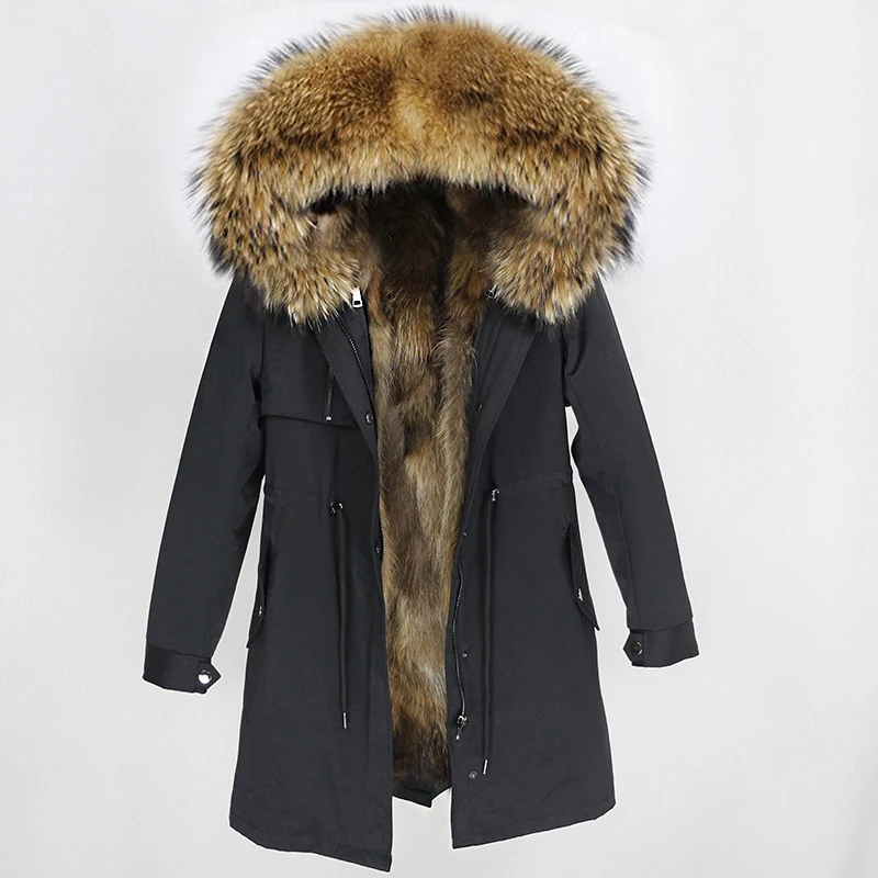 OFTBUY парка повседневное пальто из натурального меха зимняя куртка для женщин натуральный Лисий меховой капюшон, воротник лиса верхняя одежда на подкладке теплая уличная Новинка