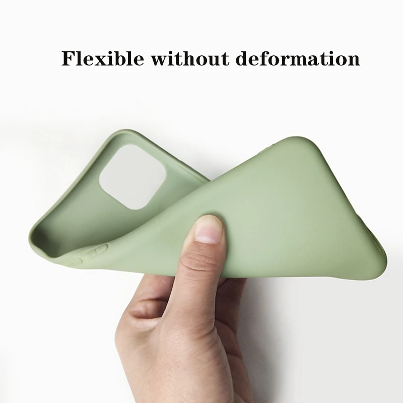 Macaron Phone Case Solid Color Full Protection TPU Cover Cute Girl Candy Soft Case For iPhone 13 12Pro Max 11Pro X XR 11 XS  8 7