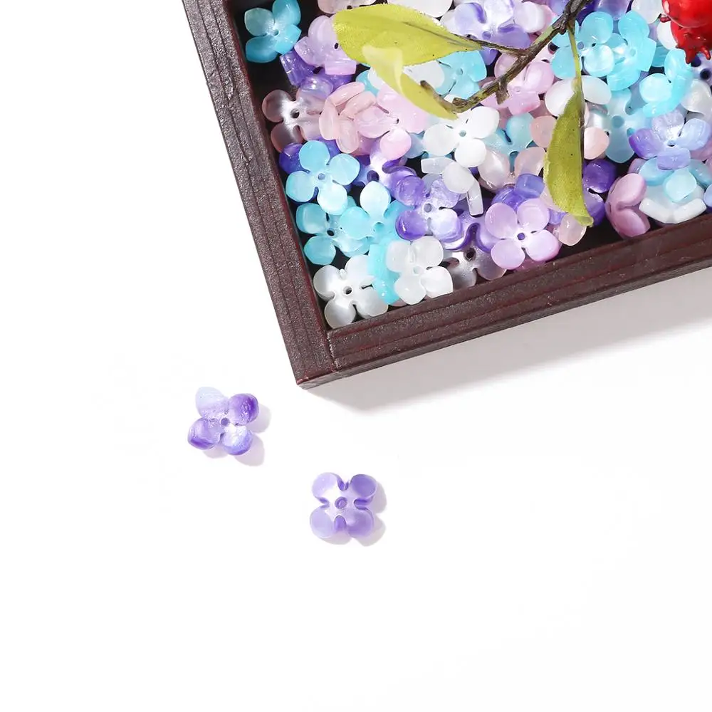 14 мм 1. 5 лепестки лэмпворк бусины Подвески стеклянные DIY браслет ожерелье для