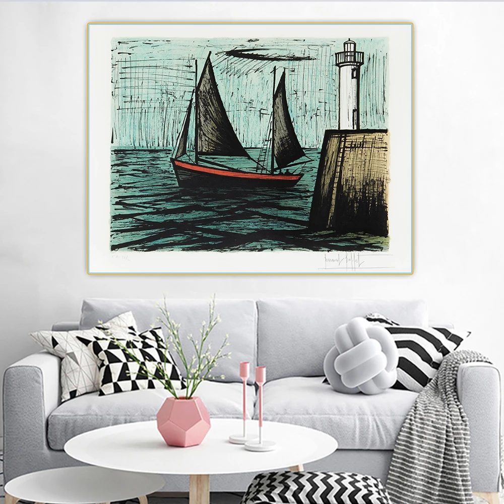 Бернарный шведский стол 《Рыбацкая лодка 84》холст картина маслом художественный