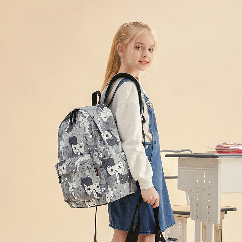 Kawaii Schoolbags For Children 2021 Canvas Travel Backpack Student Notebook Bookbags Schoolbag