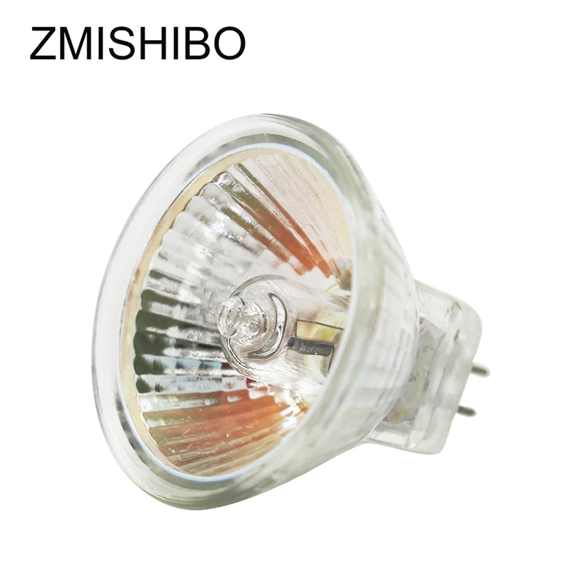 

ZMISHIBO 10PCS/Lot MR16 GU5.3 Halogen Bulb 12V 20W 35W 50W 220V-240V JCDR 50MM without Glass Dimmable Spot Lights Warm White