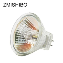 ZMISHIBO 10 шт./лот MR16 GU5.3 галогенная лампа 12 В 20 Вт 35 Вт 50 Вт 220 В JCDR 50 мм прозрачное стекло с регулируемой яркостью точечные светильники теплый белый 2700 к
