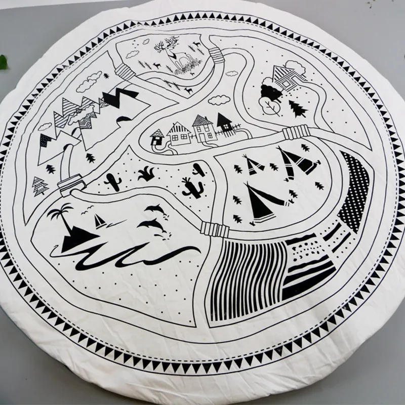 Детский игрушечный органайзер сумка для хранения и игровой коврик Лего игрушек