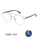Немецкие Брендовые очки для чтения с блокировкой сисветильник, женские круглые золотые очки