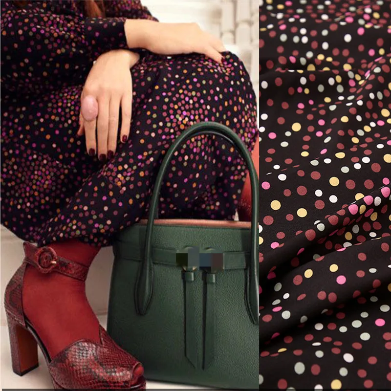 

European brand new digital printing fabric rainbow dots, sewing fabric factory stores are not out of stock