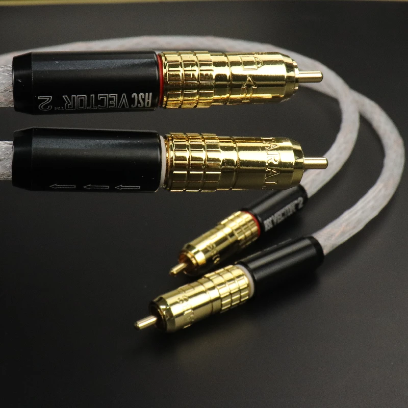 Серебристый Аудио кабель для соединения Taralabs RSC Vector-2 8N золотой RCA разъем
