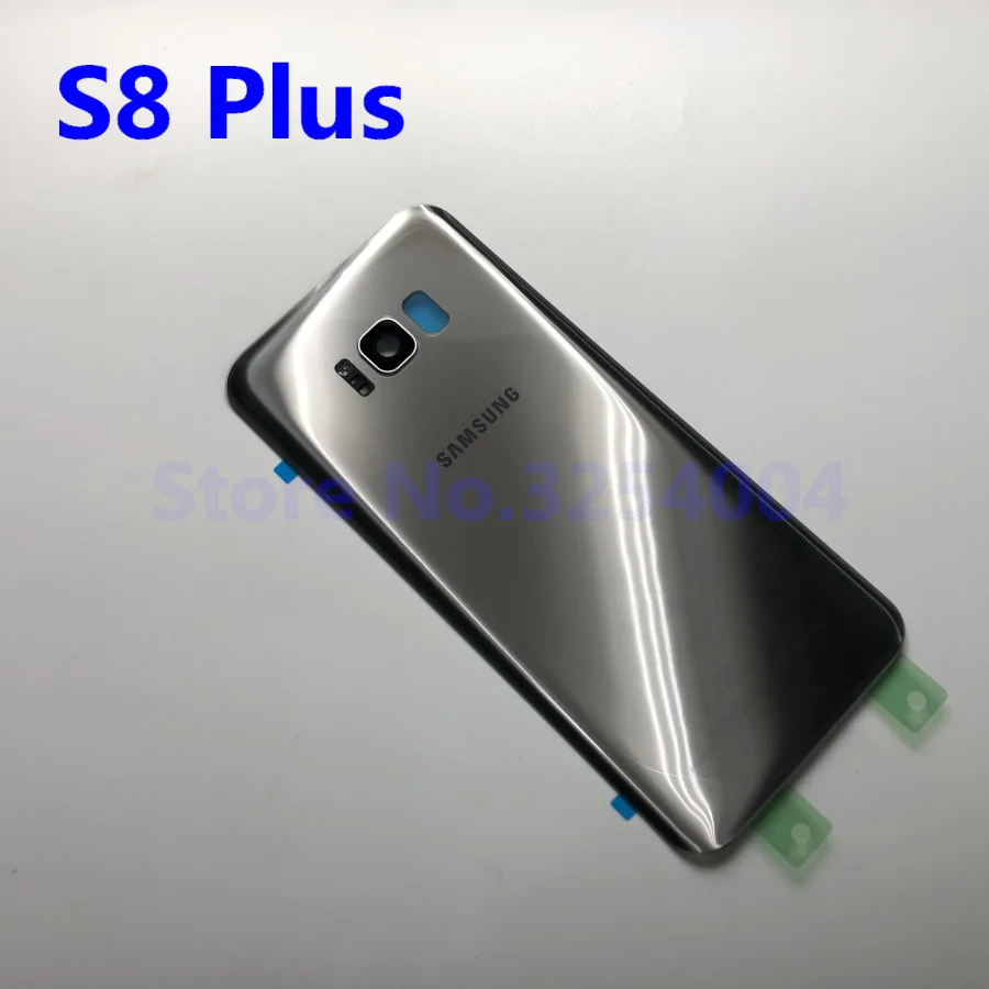 S8 Plus Silver Чехол на заднюю батарейку для samsung Galaxy S8 G950 S8+ G955 S8 Plus Задняя стеклянная крышка корпуса+ клей+ стеклянная рамка для объектива камеры - Цвет: S8 Plus Silver