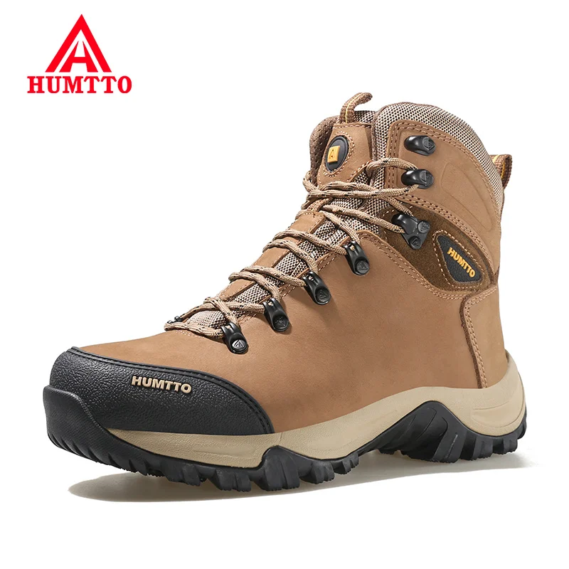 HUMTTO Waterproof Hiking Shoes Man Leather Outdoor Trekking Sneakers for Men Winter Hunting Camping Mens Mountain Tactical Boots