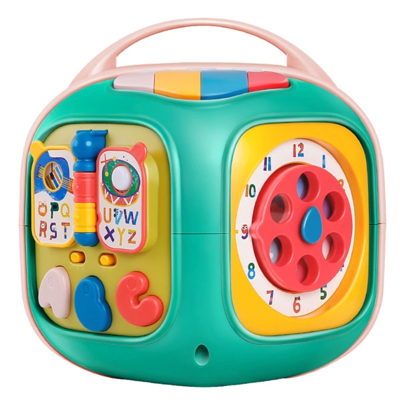 

Educational Kids Toddler Baby Toy Musical Activity Cube with Lights T5EC