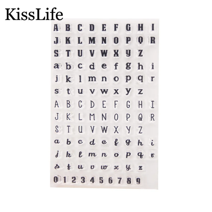 1 лист 26 алфавитов 0 9 чисел прозрачные резиновые штампы для скрапбукинга