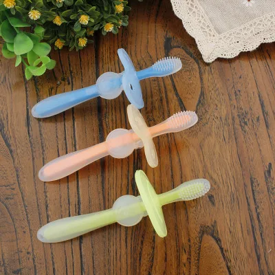 1 шт. Детская Мягкая Силиконовая зубная щетка|Зубные щетки| |