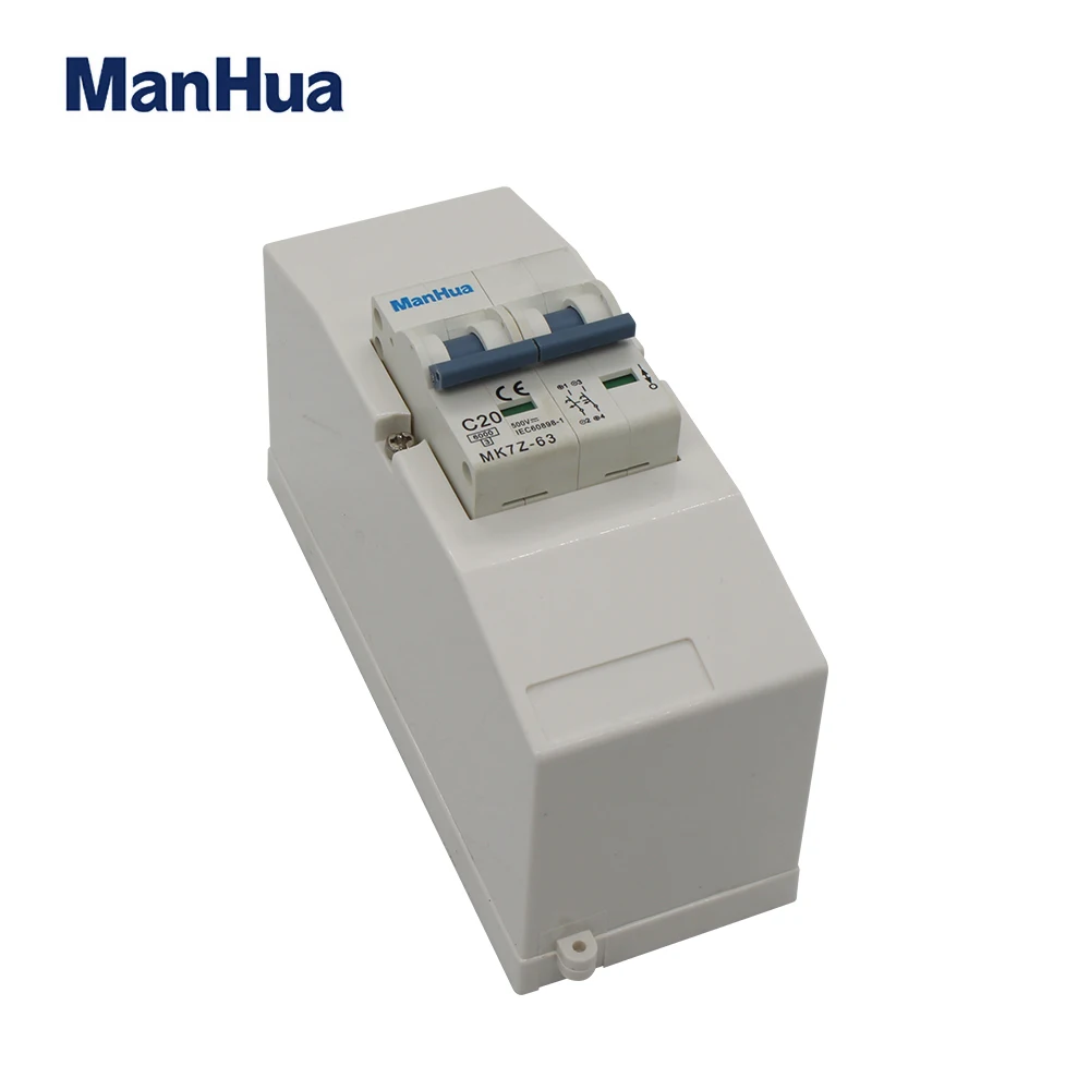 ManHua 2P DC Air Automatic MK7Z-63 C20E Voltage Relay Disjunctor Miniature Circuit Breaker with Shell | Обустройство дома