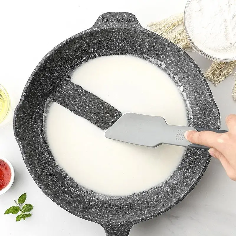 

Kitchen Baking Tool Silicone Dual-Use Versatile Cookie Scraper Spatula Oil Brush Silicone Heat Resistant Cream Baking Scraper