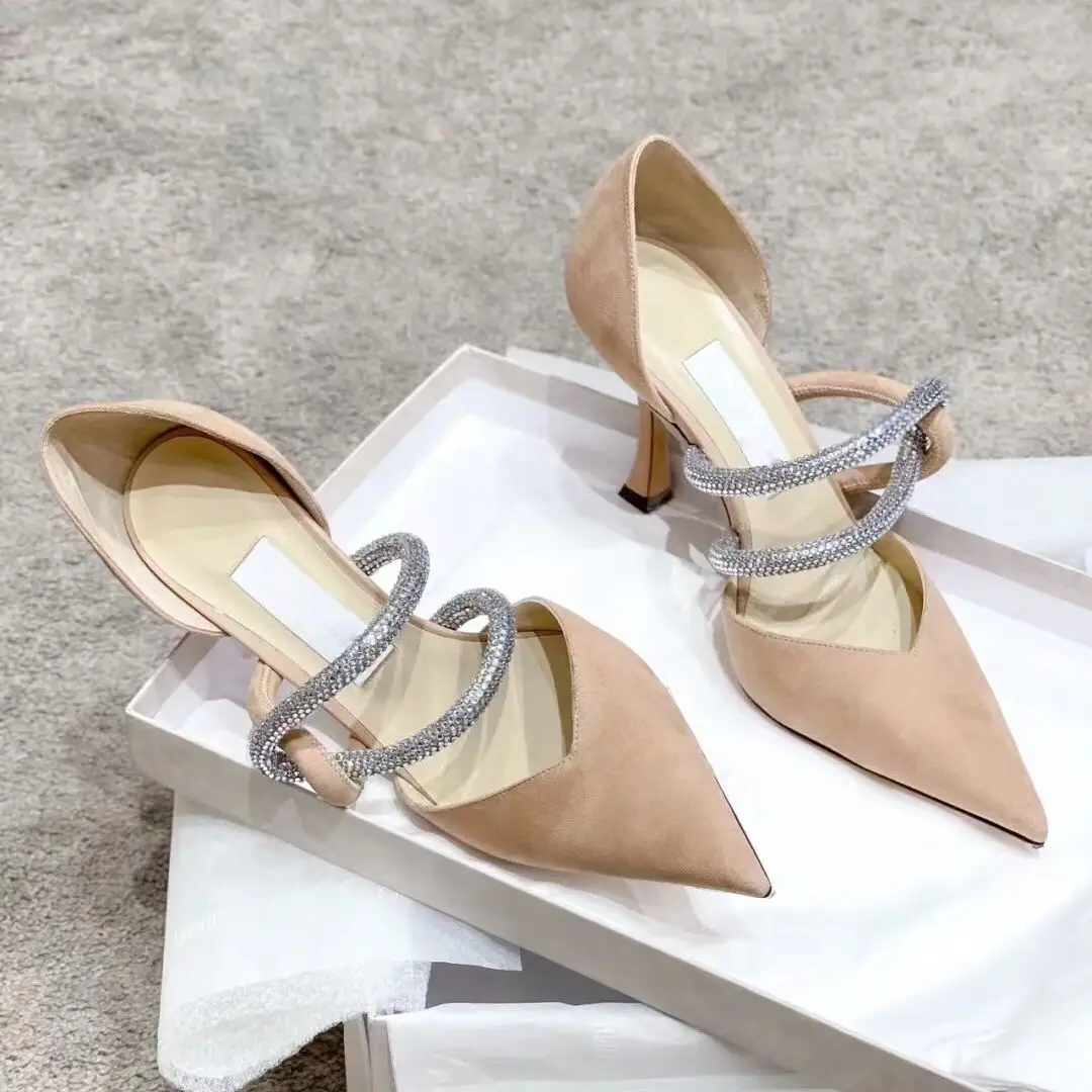 

Summer Sandals Heels Bling Women Sandalias Leather Sapato Feminino Top Quality Sandálias Femininas Party Wedding Chaussure Femme