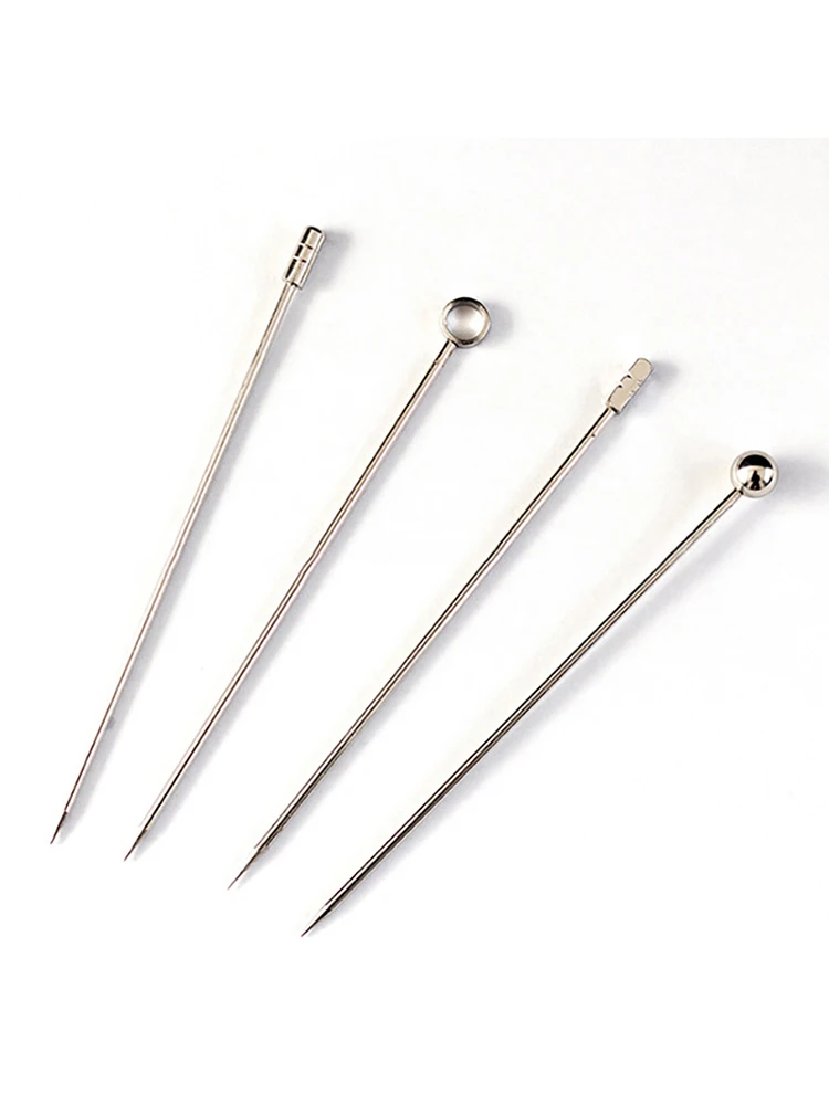 

5pcs Stainless Steel Cocktail Pick Fruit Stick Multifunctional Bar Party KTV Creative Decoration For Kitchen Bar Tools