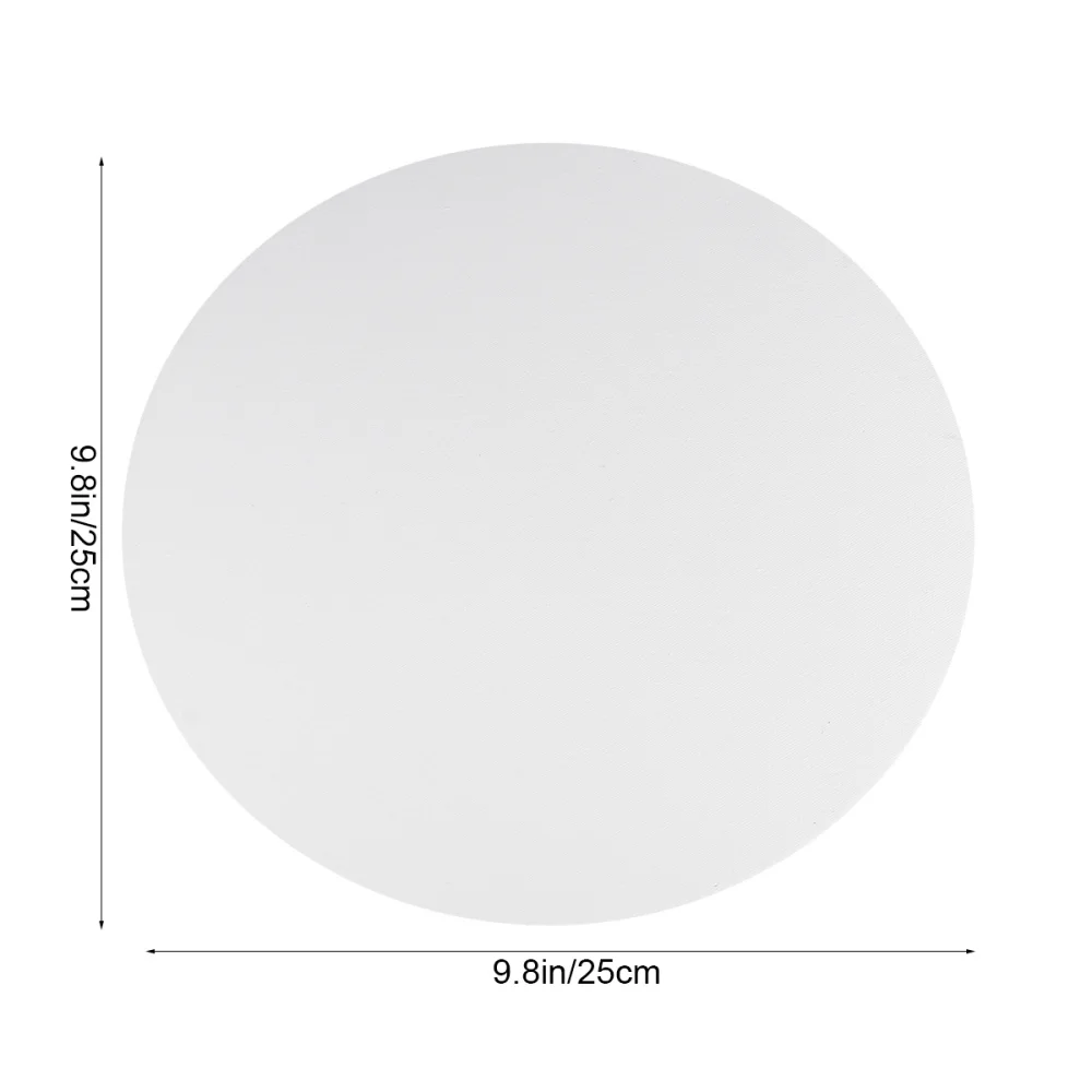 

6PCS 30CM Round Canvas Drawing Board Premium Art Painting Board Artist Round Shape Canvas Board Oil Paint Canvas Sketchpad (Whit