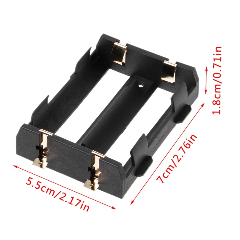 1/2X26650 батарея держатель SMD для 26650 черный с бронзовые значки позолоченные 1/2x26650 3 7 V