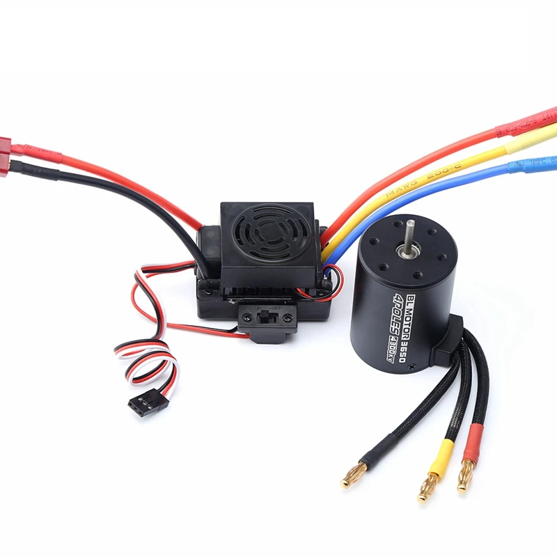 

Waterproof 3650 4300KV Brushless Motor Sensorless 60A ESC Combo Set for 1:8/ 1:10 RC Car/Boat Part