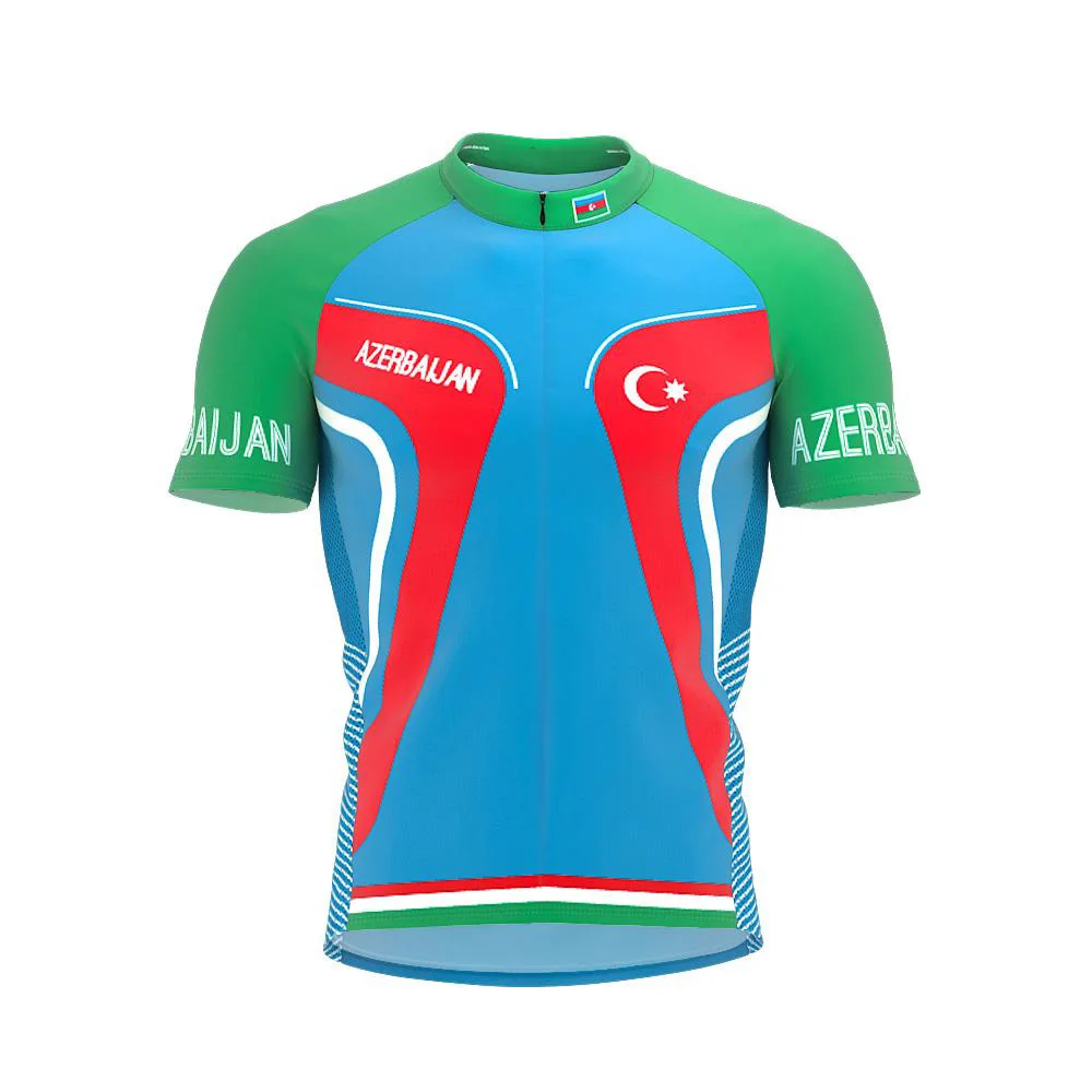 

Azerbaijan More Style Men classic cycling team short sleeved bike Road Mountain Clothing Maillot ciclismo outdoor bike jersey