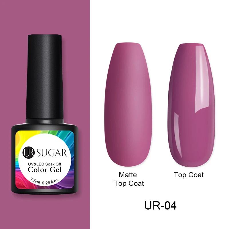 Autumn 4 Ur Sugar 7,5 мл Одноцветный УФ-Гель-лак кофе полуперманентный впитывающий УФ-гель для дизайна ногтей Лак Матовый верхний слой гибридный лак - Цвет: Autumn 4