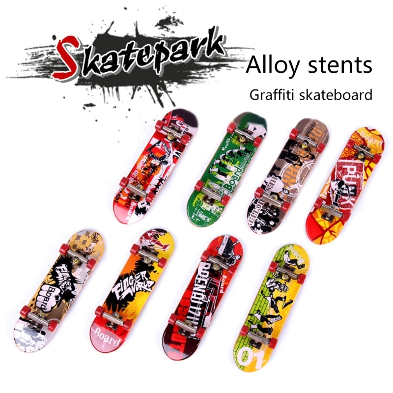 

DIY Assembly Mini Finger Skateboard Deck Skate Park Board Boy Kid Children