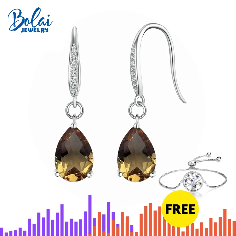 Bolai diaspore dangle earrings 925 sterling silver color change zultanite fine jewelry ear drop for women great gift