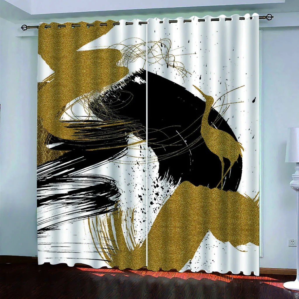 Затемняющие 3d шторы для гостиной и спальни креативные современные модные