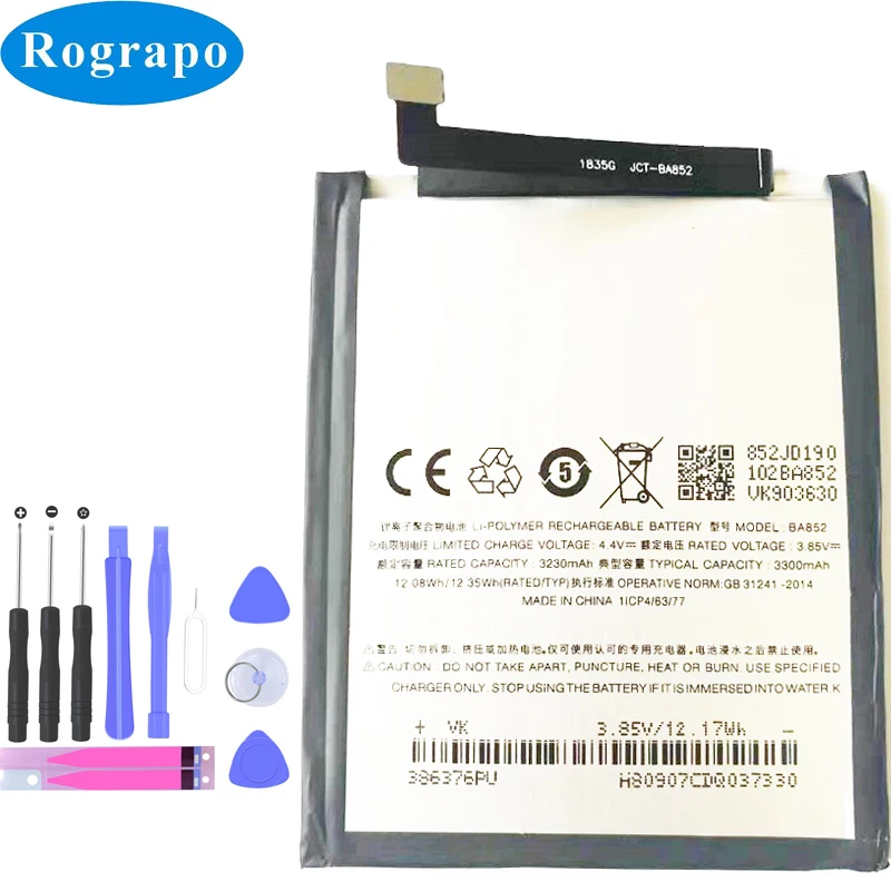 

New 3300mAh Replacement Battery For Meizu X8 BA852 Baterij Bateria Batterie Original Smartphone Mobile Phone Batteries