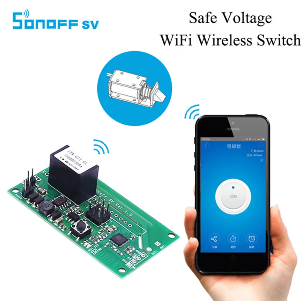 SONOFF SV Безопасный модуль беспроводного переключателя для IOS/Android Smart Home|Модули
