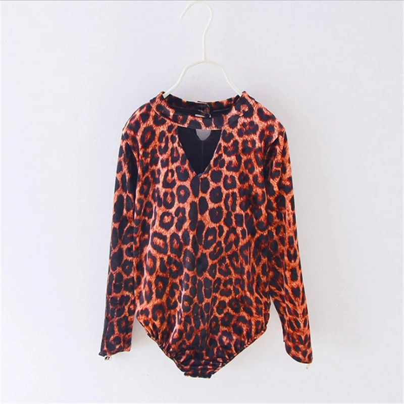 Детское платье для латиноамериканских танцев с леопардовым принтом |