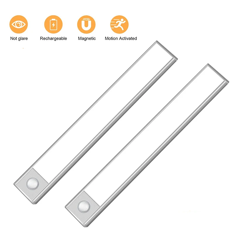 

LED Night Light Motion Sensor Wireless USB Rechargeable Induction Lamp LED Wall Cabinet Night Light For Kitchen Cabinet Wardrobe