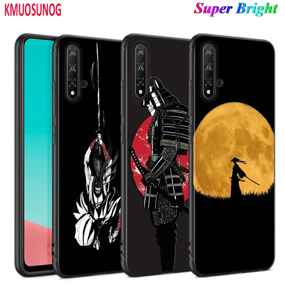 Черный чехол с самураями и мечом для Huawei Nova 5T 3i P Smart Z Plus 2019 P40 P30 P20 Pro P10 P9 Lite телефона