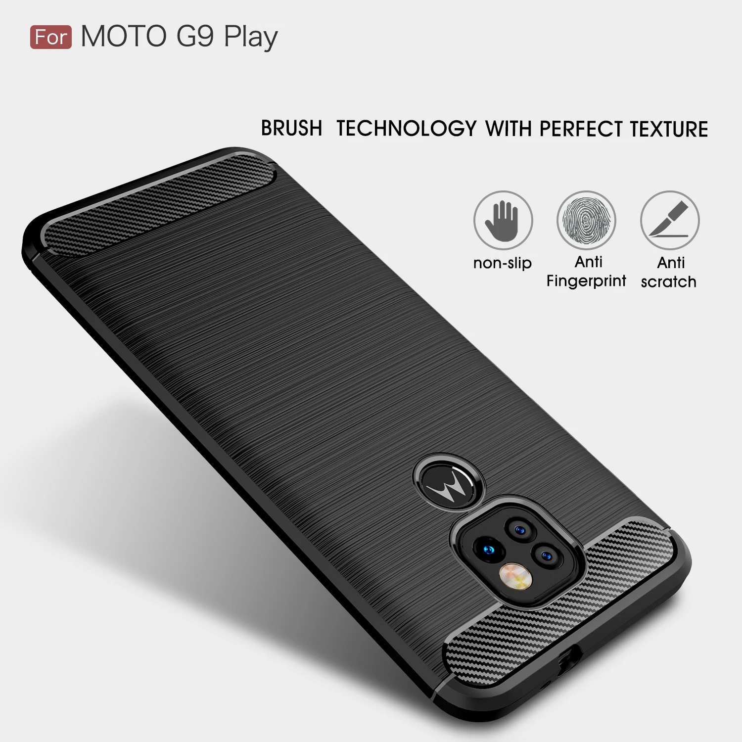 

Carbon Fiber Silicone Pone Case For Motorola G8 G7 E7 G G9 5G Power Lite Fast Plus Play Stylus 2021 Shockproof Protection Cover