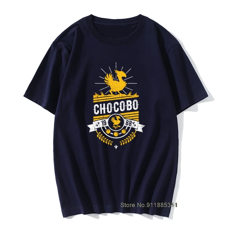 

Final Fantasy T Shirt for Men 100% Cotton Cool Tshirt FF7 Video Game Strife Shinra Chocobo Cute Oversized