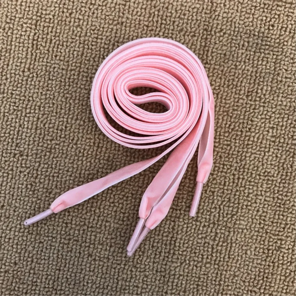 

1.6cm Width Velvet Shoelaces Women Ribbon Sneakers Shoe Laces Solid Color ShoeLace Boots Shoe String Rope 100cm/120cm Length