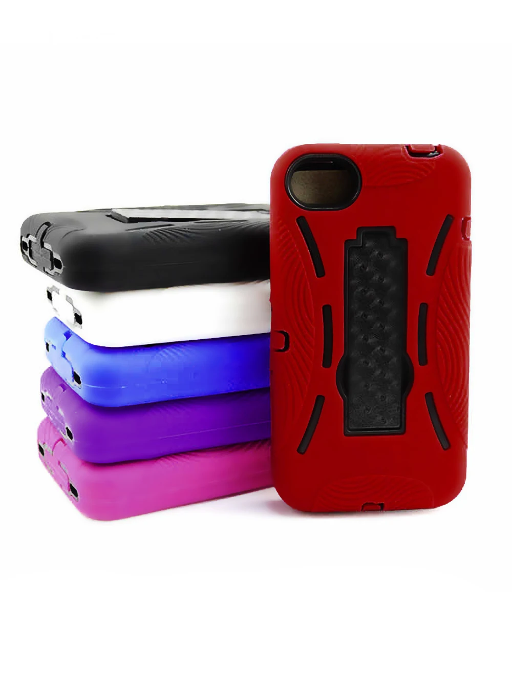 Силиконовая противоударная накладка с подставкой Apple iPhone 4 4S белый | Мобильные